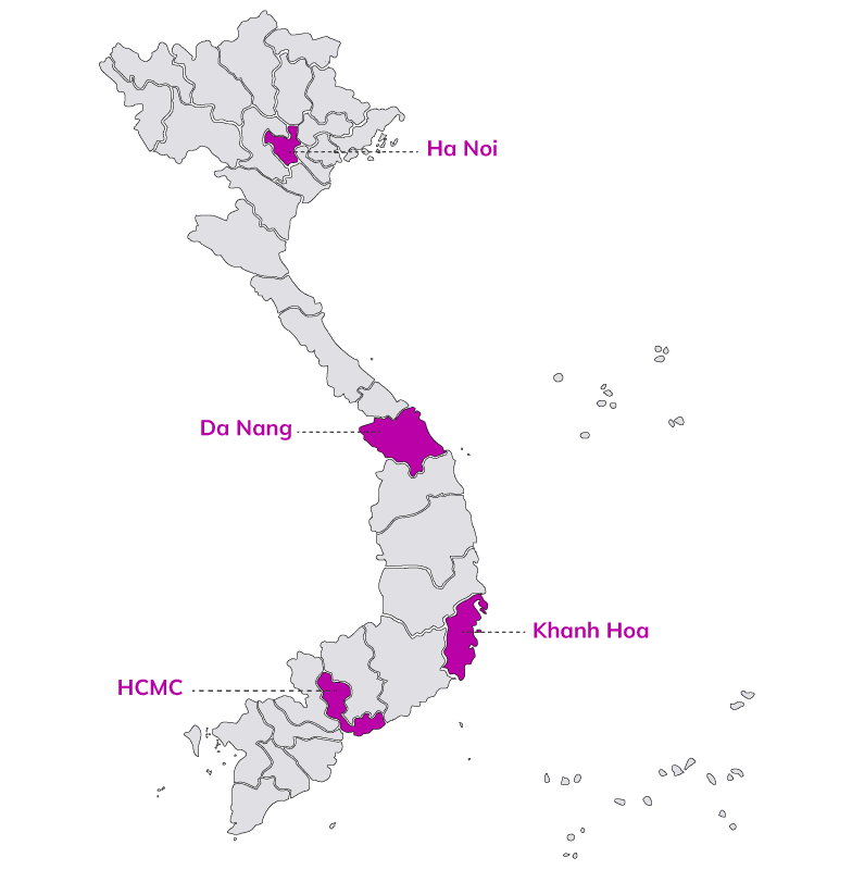 ShipX branch network across Vietnam